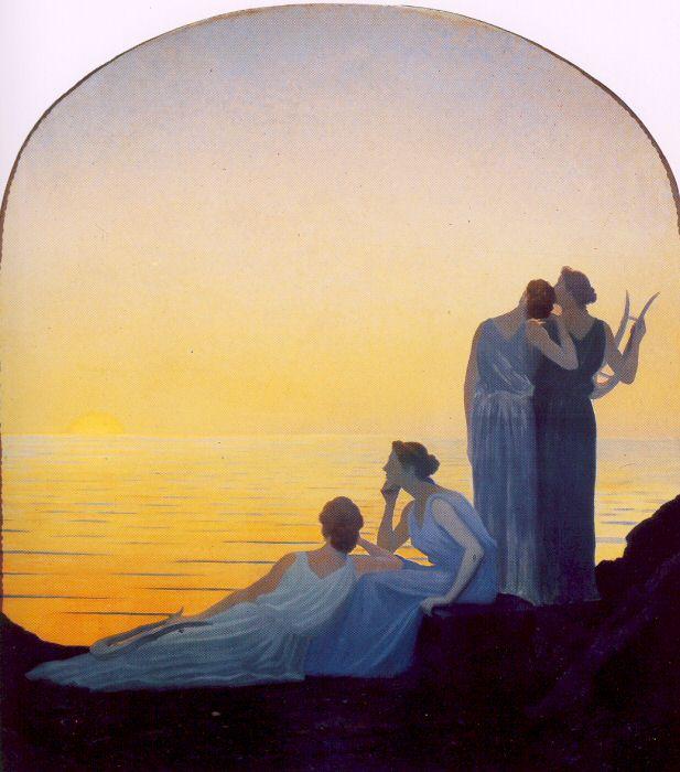 Osbert, Alphonse Evening in Antiquity oil painting image